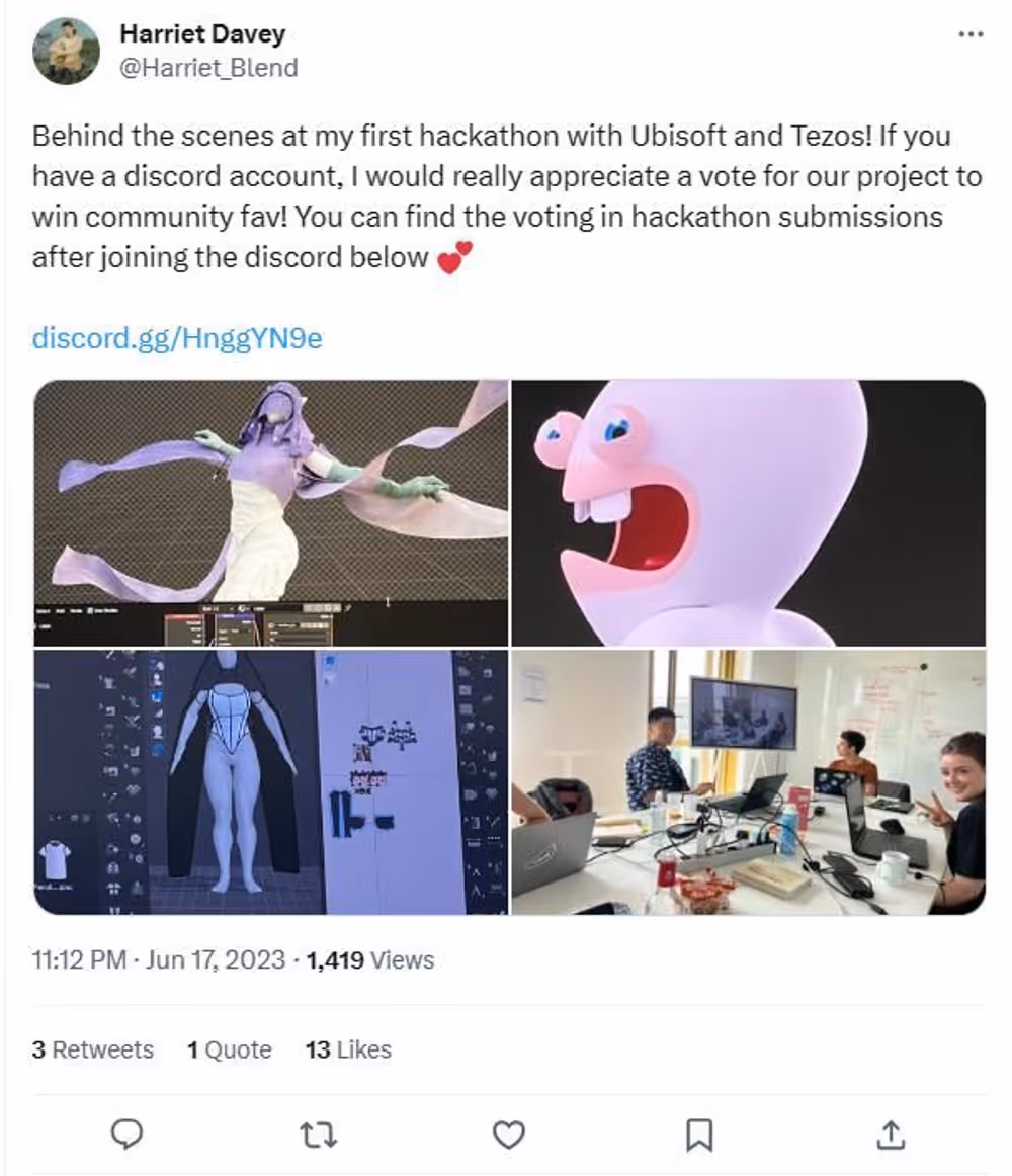 Immerse Yourself: A Peek Inside Tezos and Ubisoft's HackXArt Hackathon, image 3