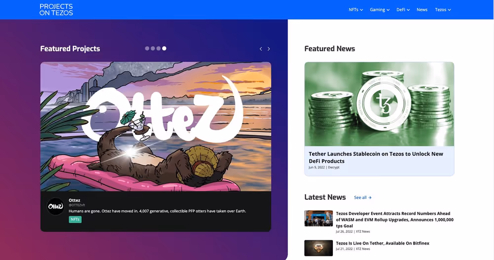 ProjectsOnTezos com - a Valuable Resource for Tezonians image 1