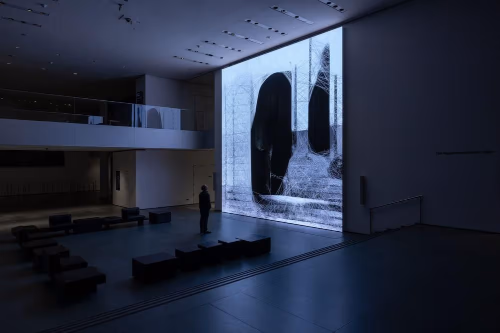 Installation view of Refik Anadol: Unsupervised